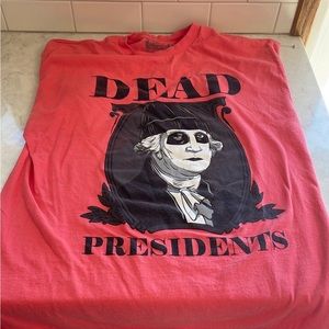 Dead presidents men xl shirt red
